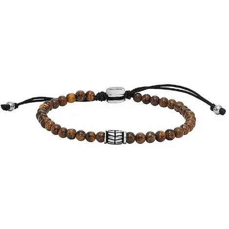 FOSSIL Bracciale uomo occhio di tigre Fossil Jewelry