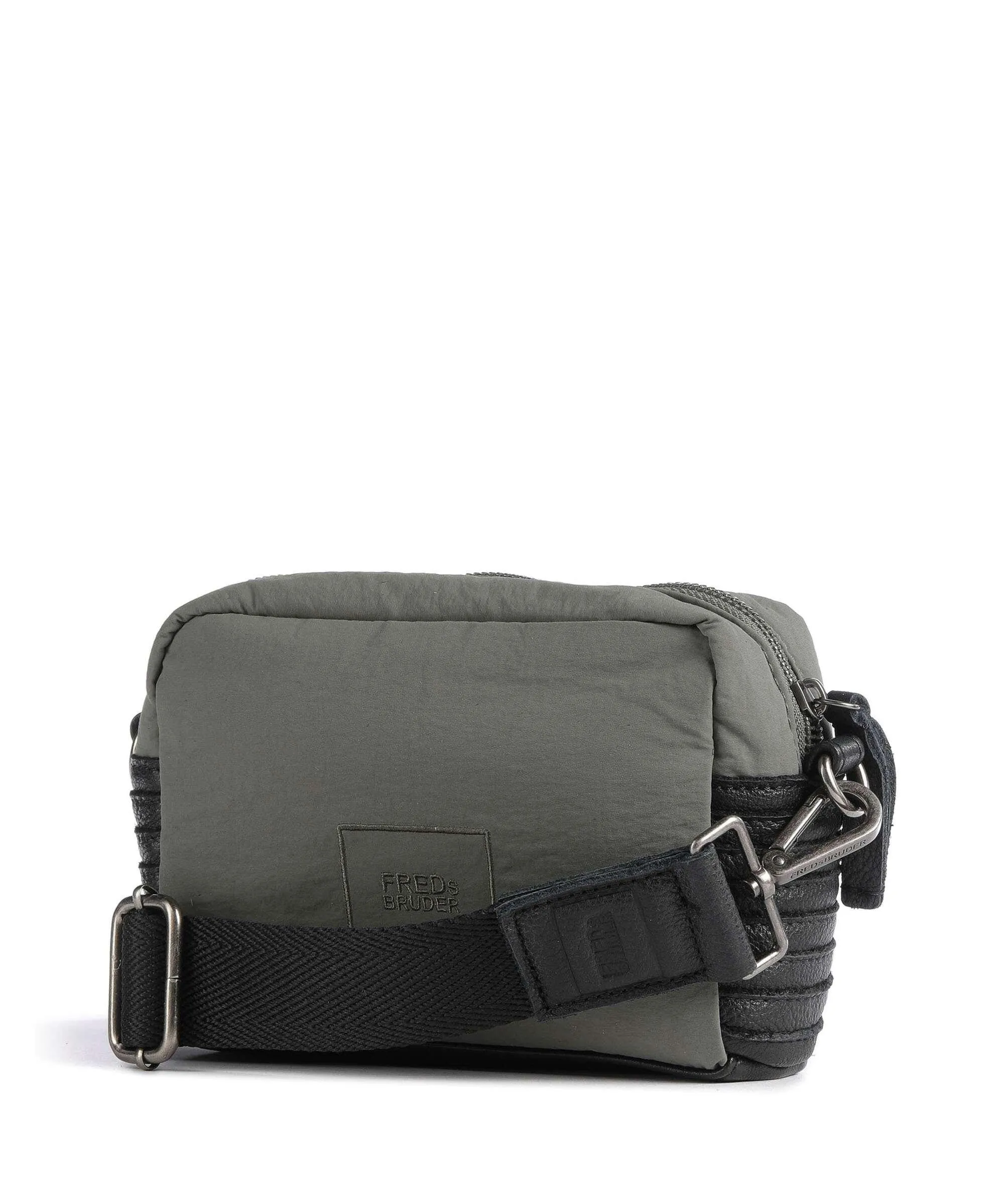  FredsBruder Anea Borsa a tracolla poliestere, pelle granulata nero/verde  