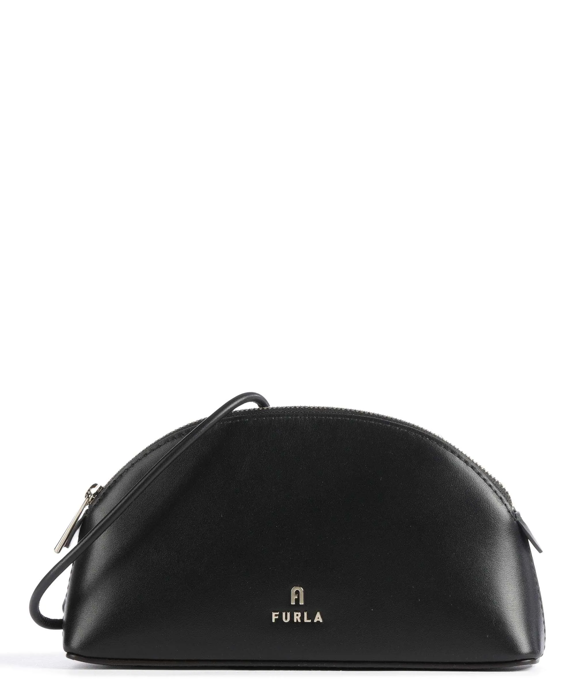  Furla Camelia Mini Borsa a tracolla pelle a grana fine nero  