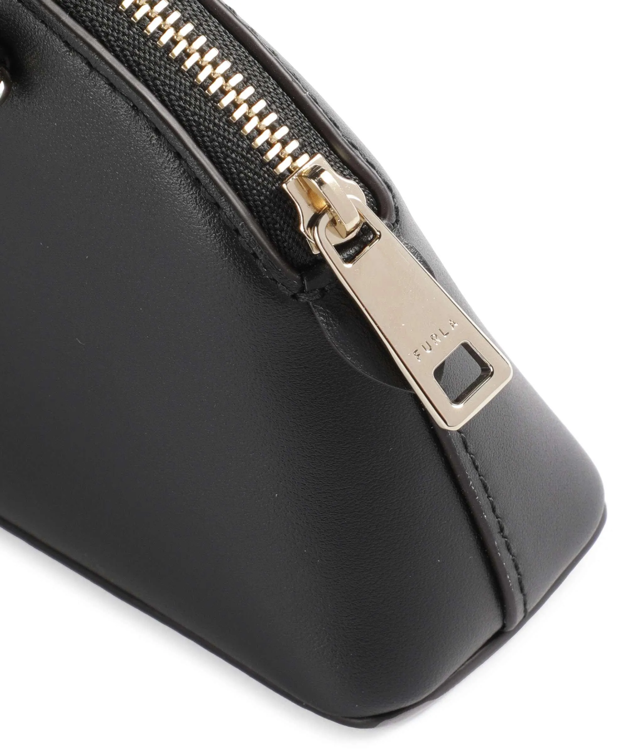  Furla Camelia Mini Borsa a tracolla pelle a grana fine nero  