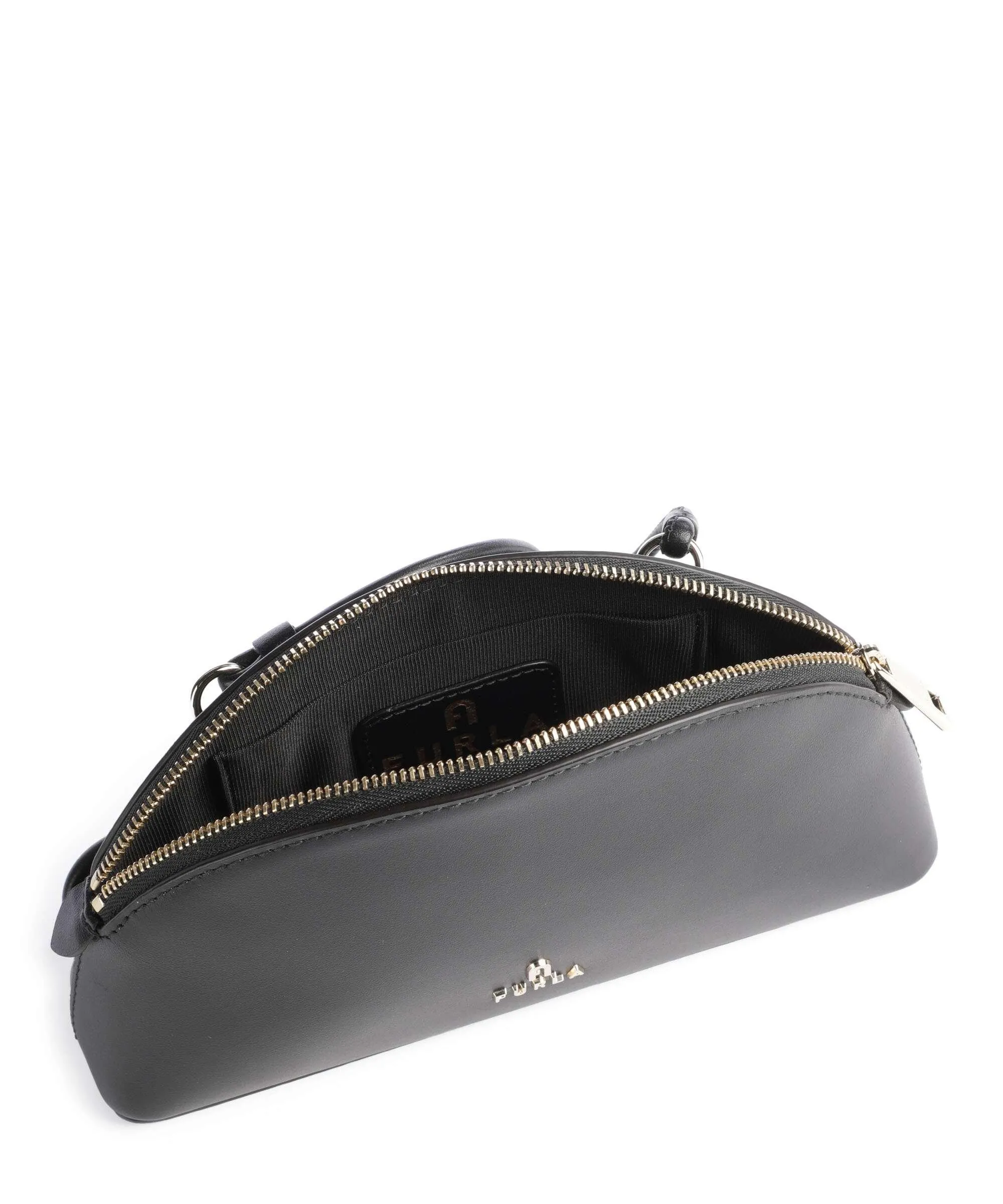  Furla Camelia Mini Borsa a tracolla pelle a grana fine nero  