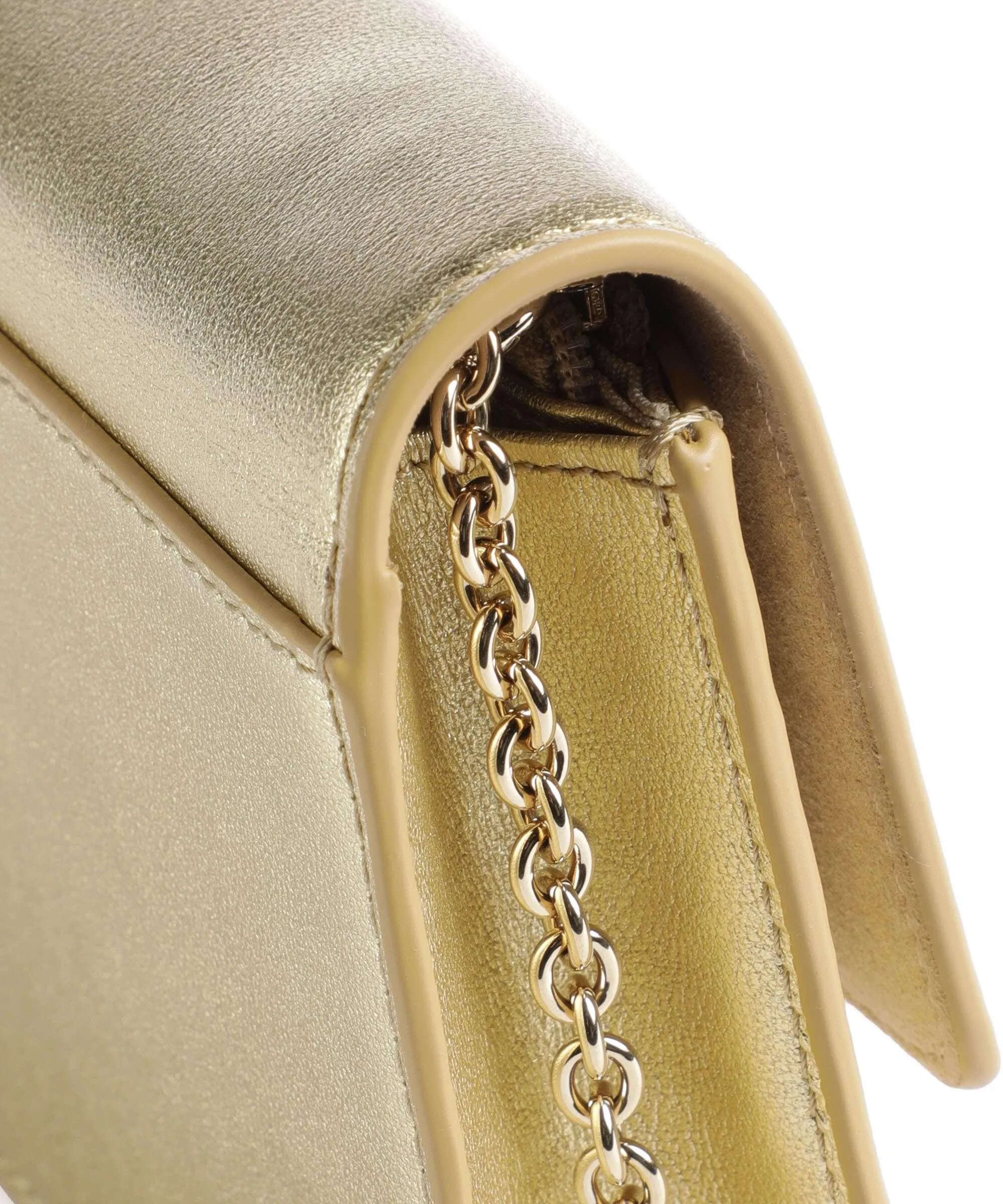  Furla Diamante Mini Borsa a tracolla pelle a grana fine oro  