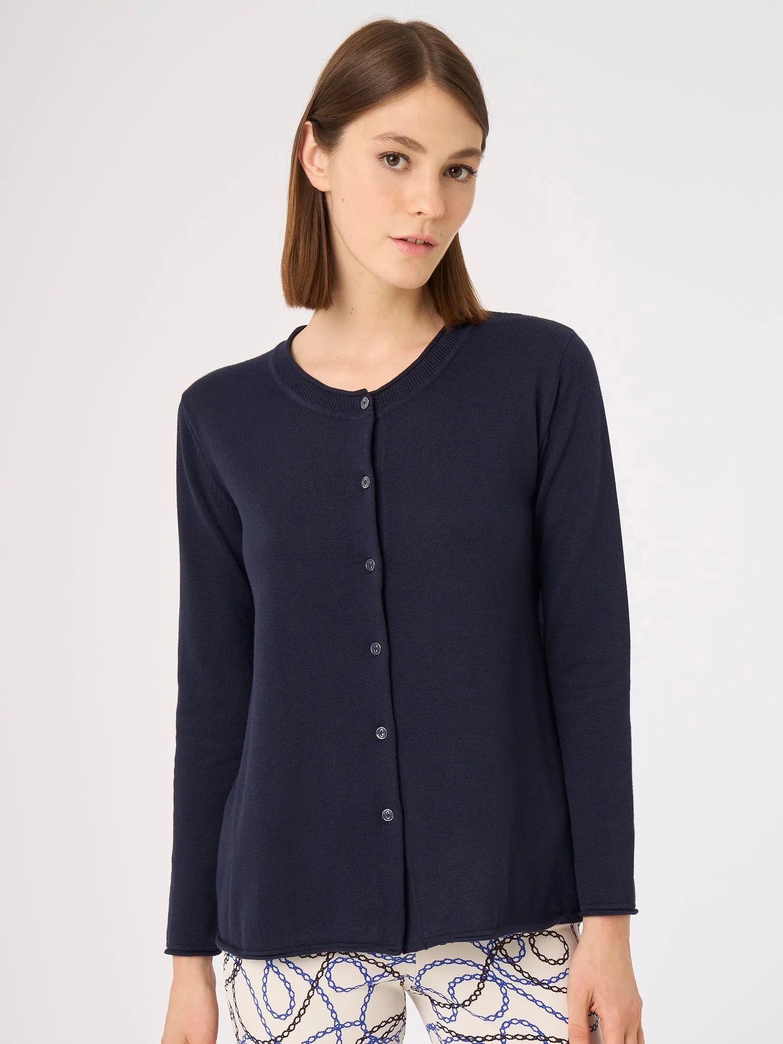 Giacchina in maglia rasata di cotone - Nero