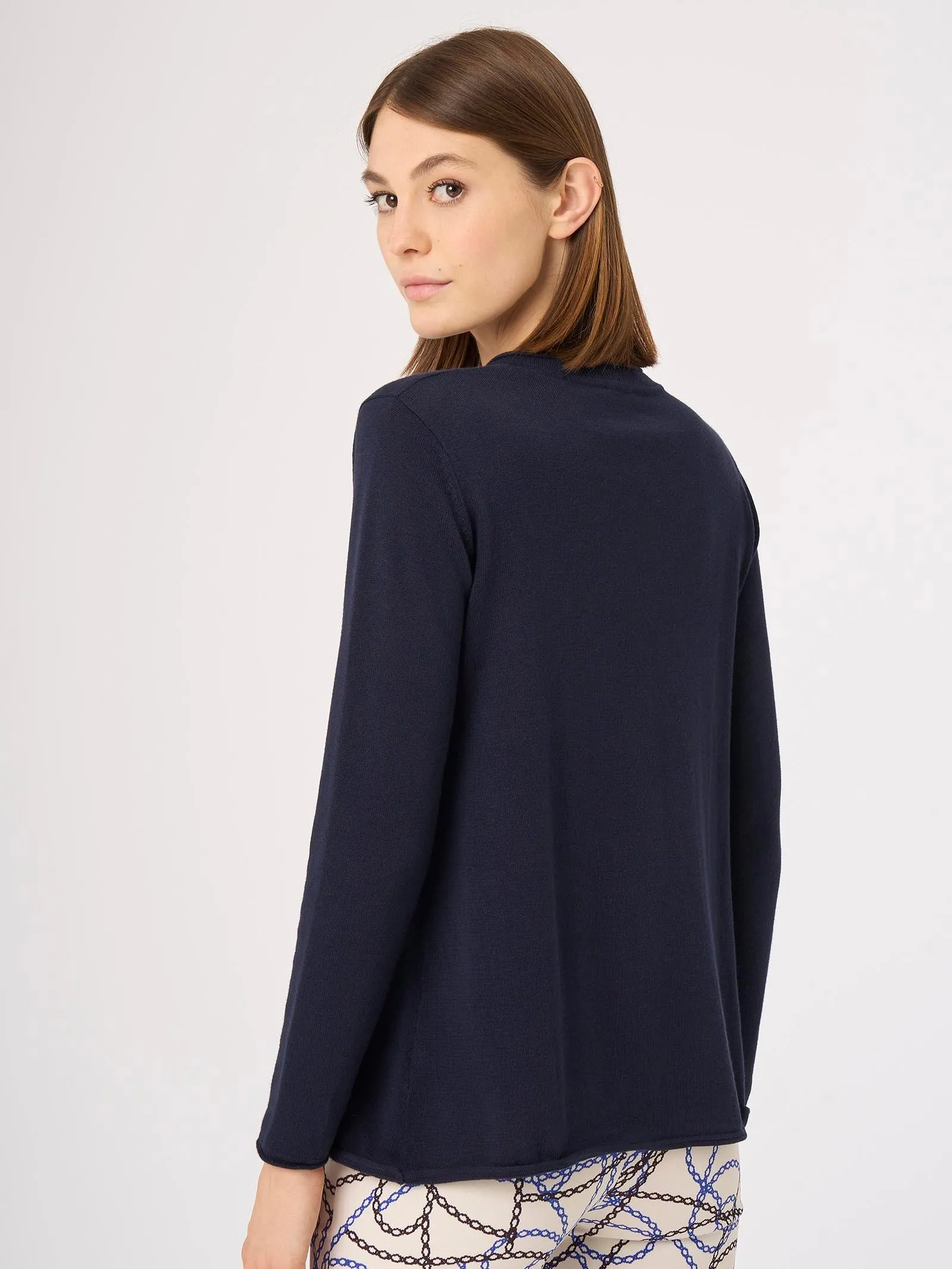 Giacchina in maglia rasata di cotone - Nero
