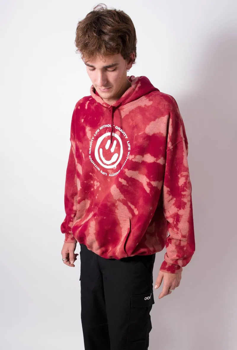 Gravity red dye hoodie