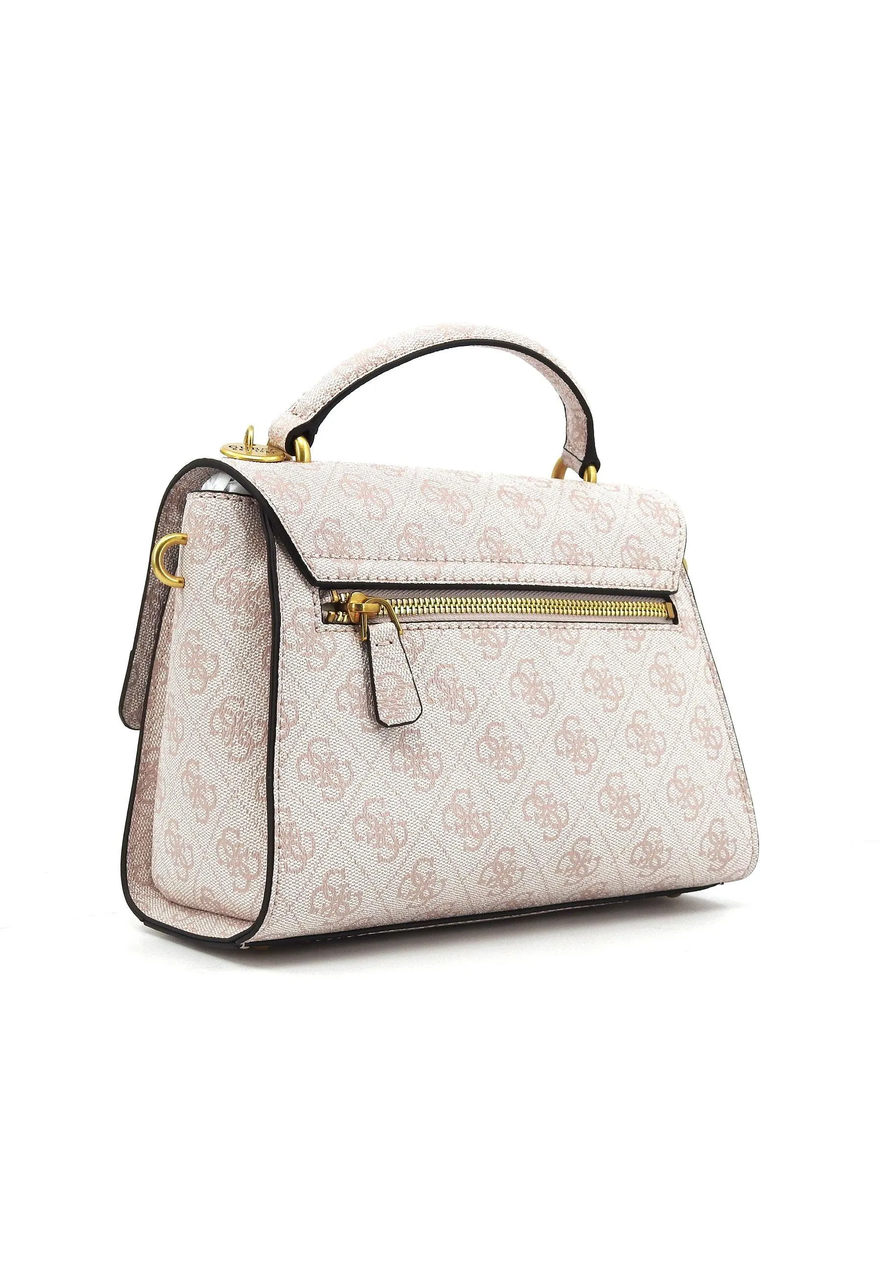 GUESS Emera Logo Borsa Top Handle Donna Blush Logo Rosa BA931620