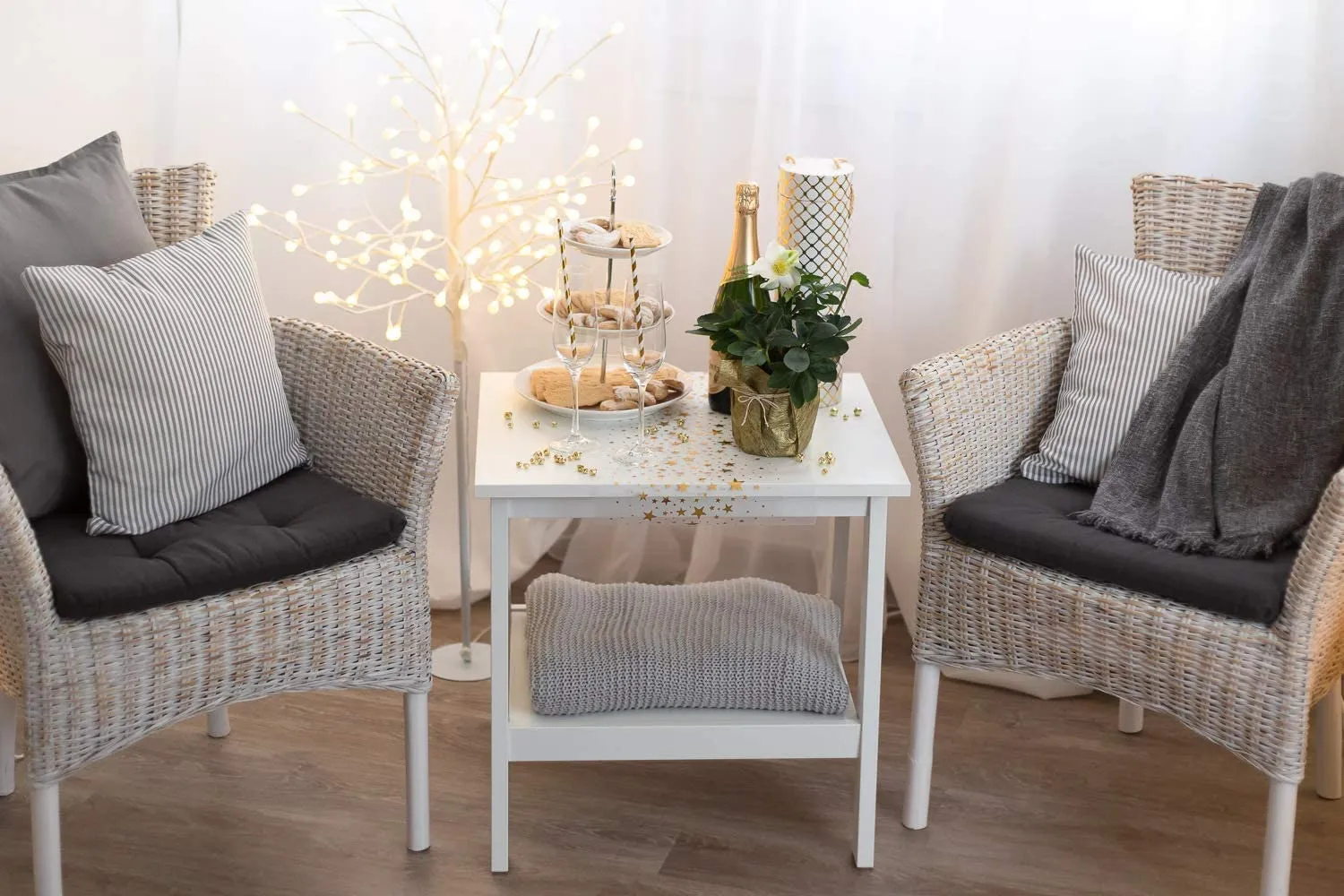 Guida da tavolo in organza con stelle dorate, 28 cm x 5 m, decorazione natalizia per la tavola, per l’Avvento e il Natale