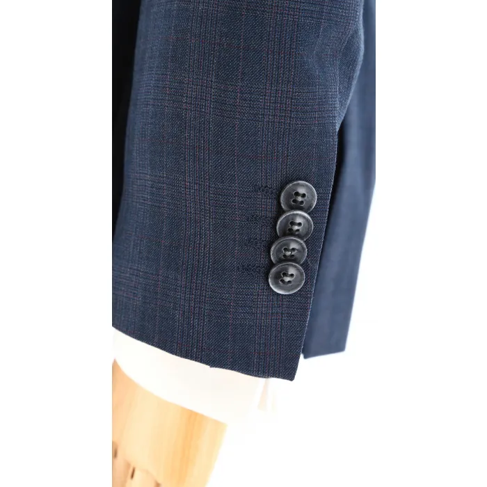 Henk ter Horst costume a quadri da uomo 2 pezzi Rosso Blu
