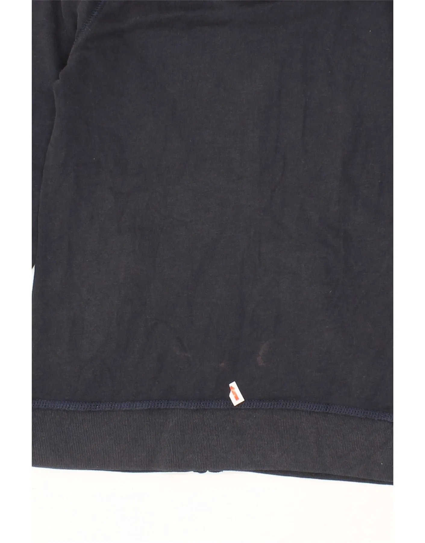 HOLLISTER Womens Zip Hoodie Sweater UK 8 Small Navy Blue Cotton