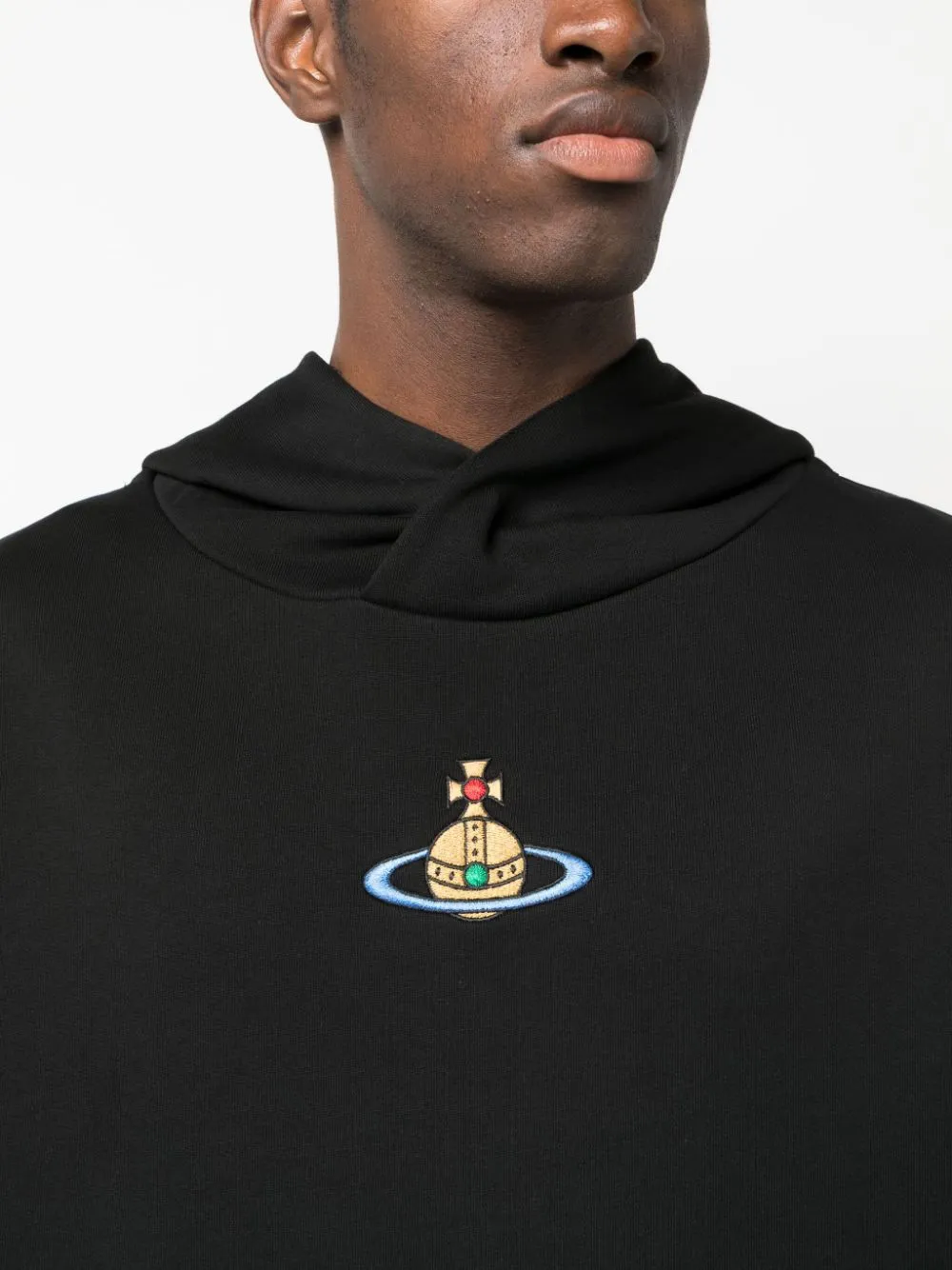 hoodie nera logo orb