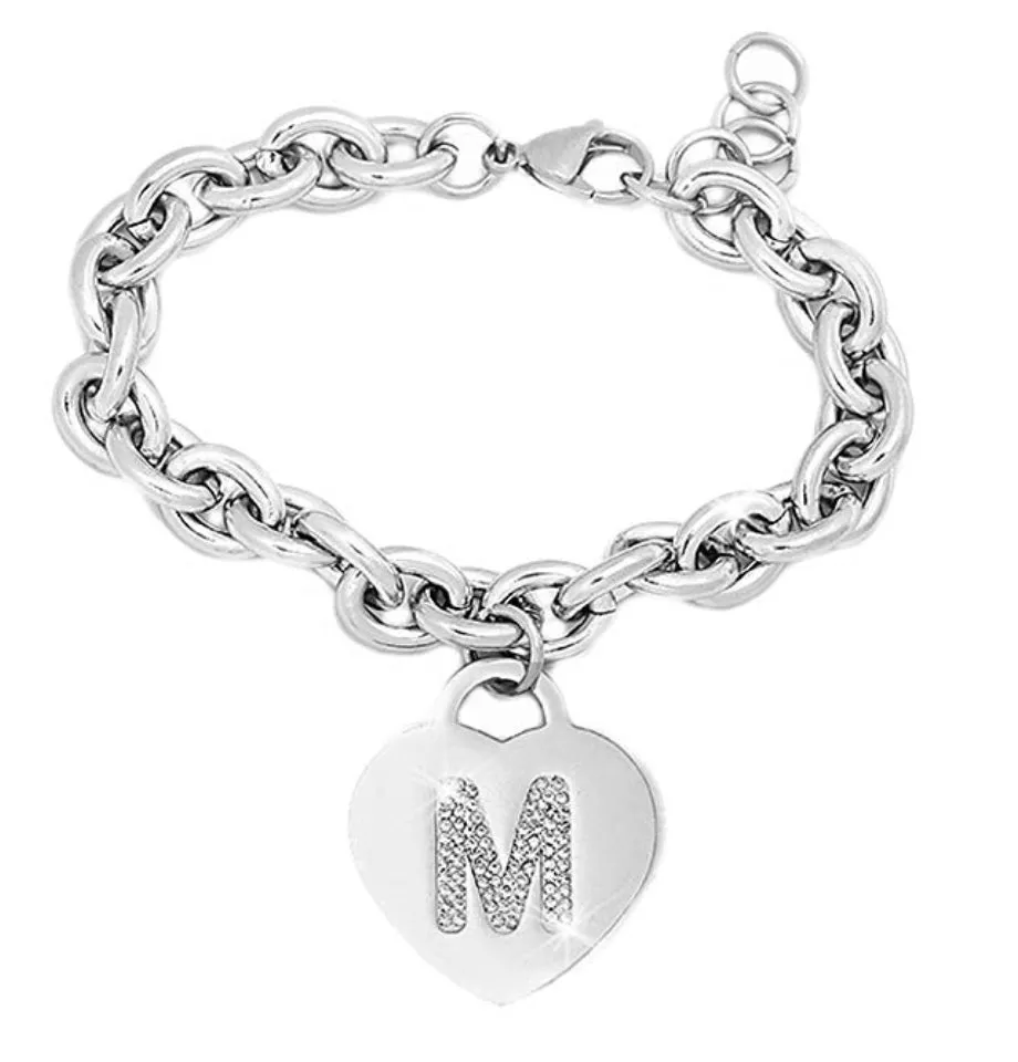 IF FASHION Bracciali Con Lettere Con Strass
