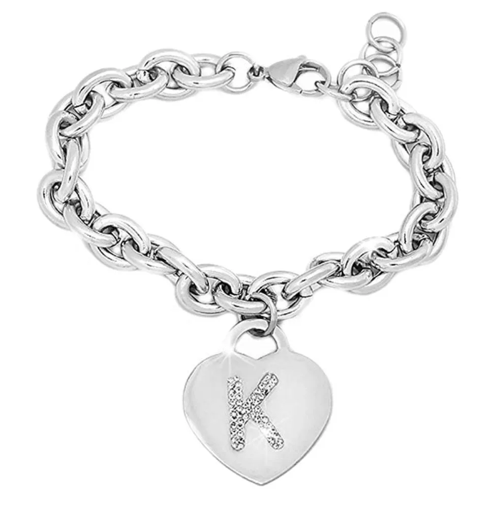 IF FASHION Bracciali Con Lettere Con Strass