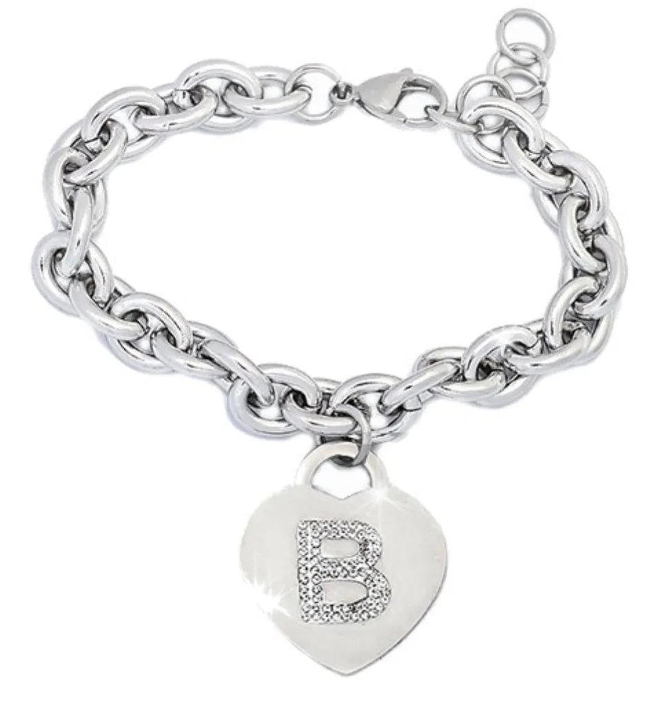 IF FASHION Bracciali Con Lettere Con Strass