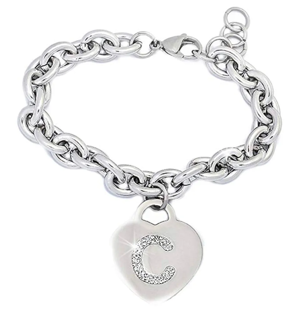 IF FASHION Bracciali Con Lettere Con Strass