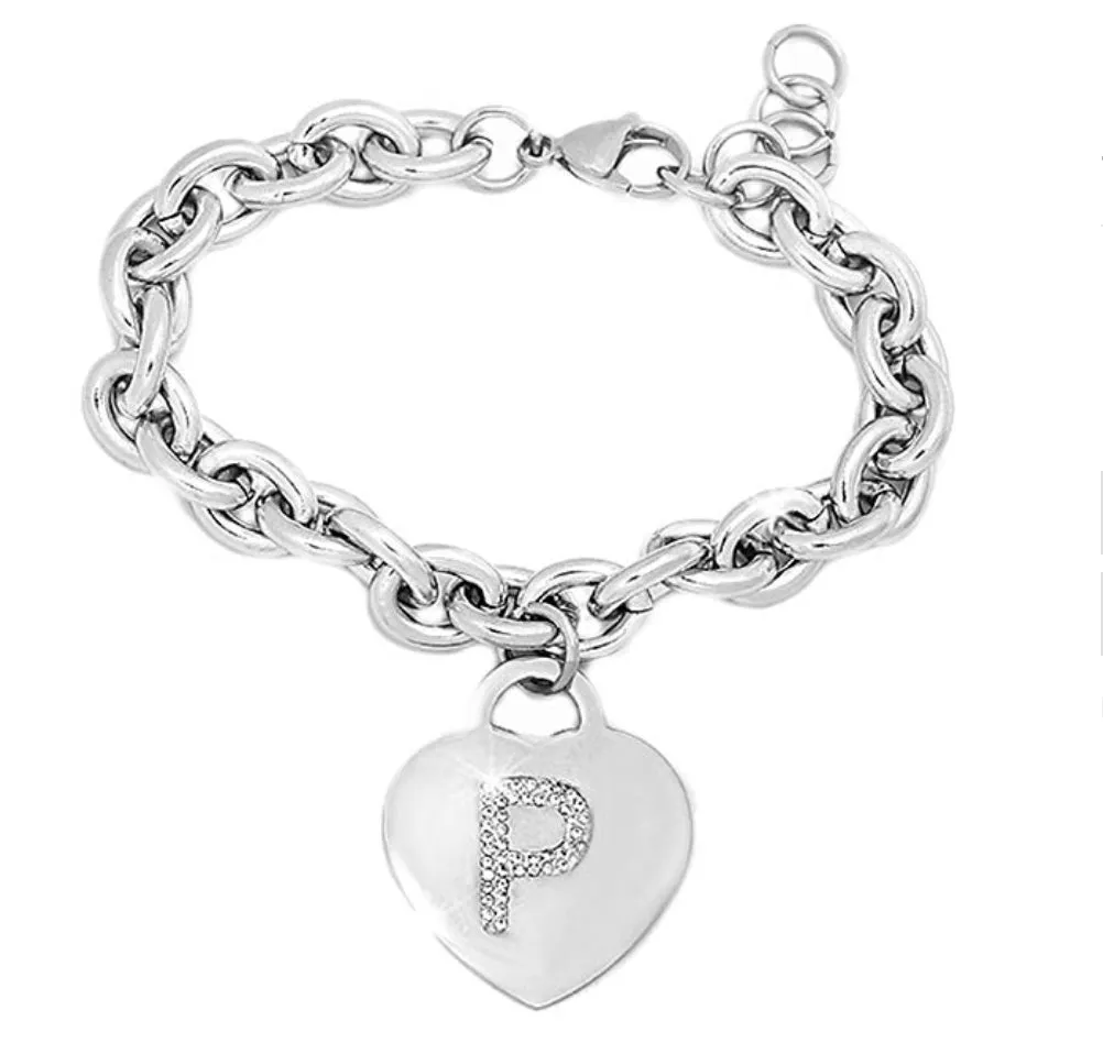 IF FASHION Bracciali Con Lettere Con Strass
