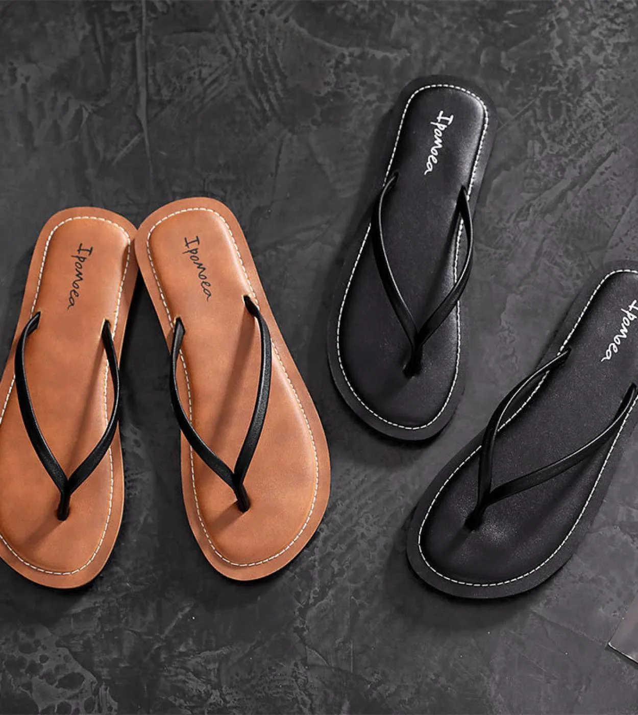 Infradito da spiaggia da donna 2022 Scarpe basse estive Donna Slip On Sandali Suola antiscivolo Tinta unita Moda femminile Flip