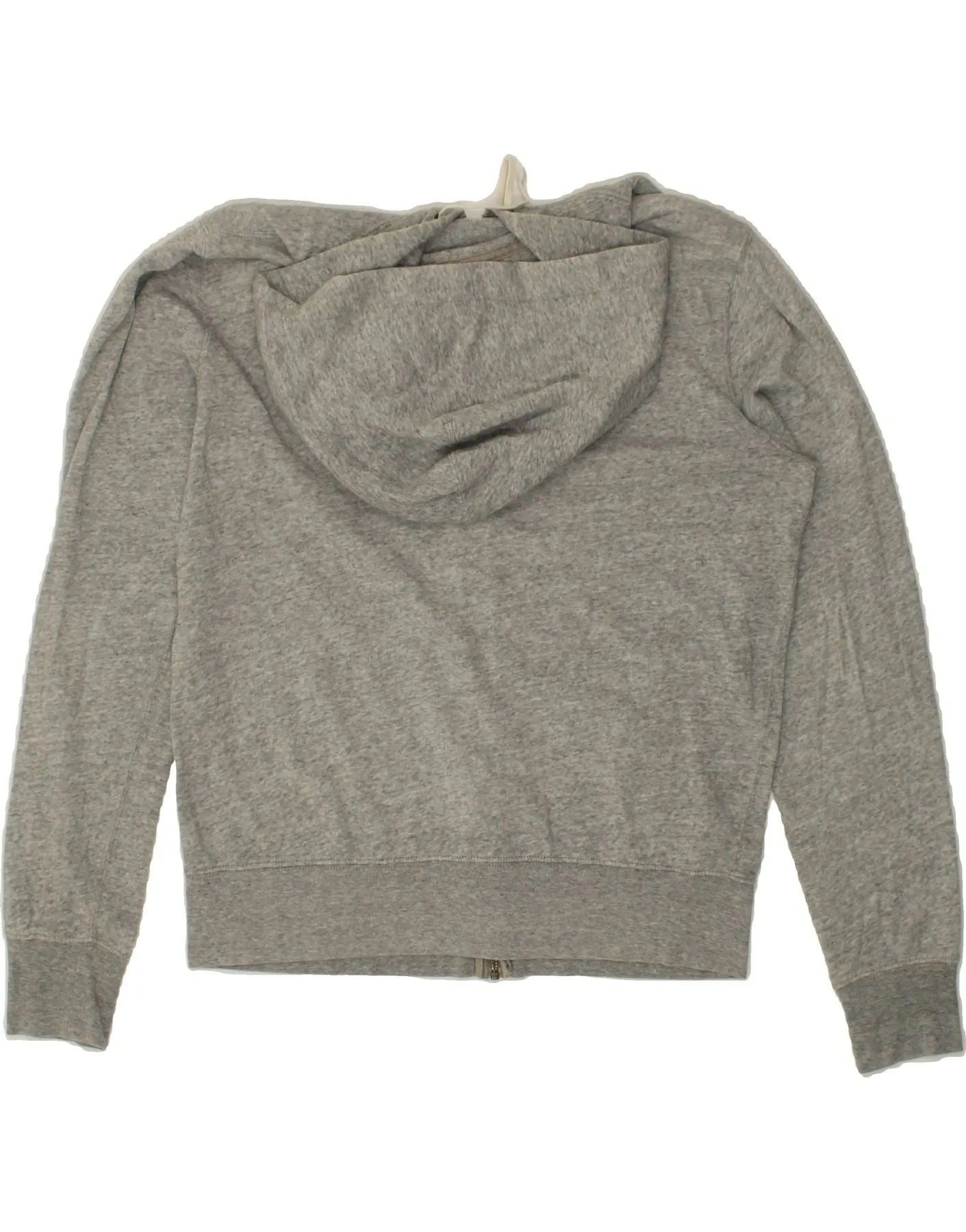 J. CREW Womens Zip Hoodie Sweater UK 16 Large Grey Flecked