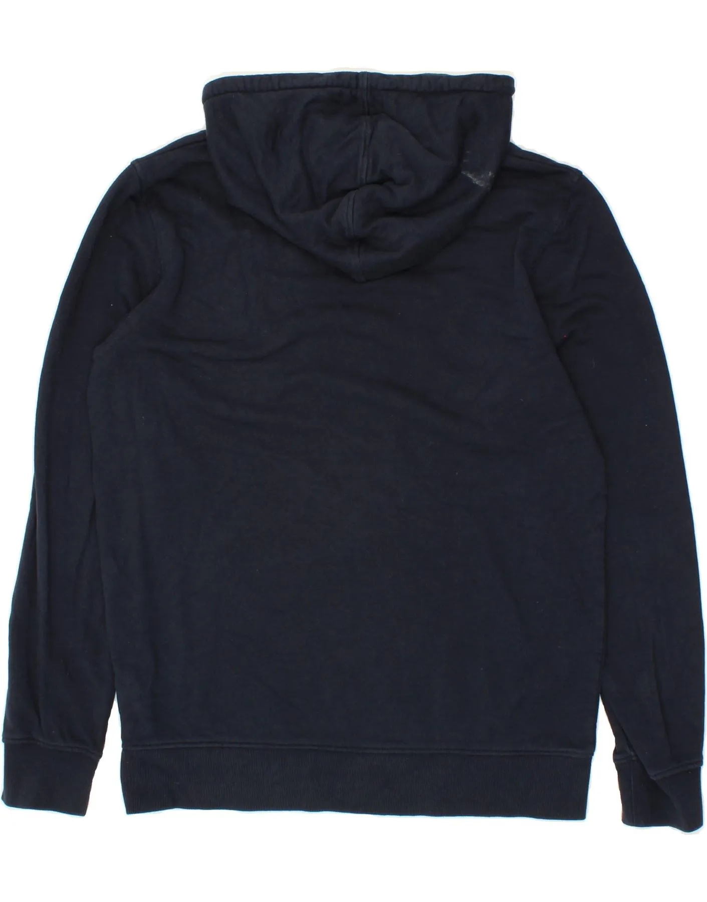JACK & JONES Mens Graphic Hoodie Jumper Large Navy Blue Cotton