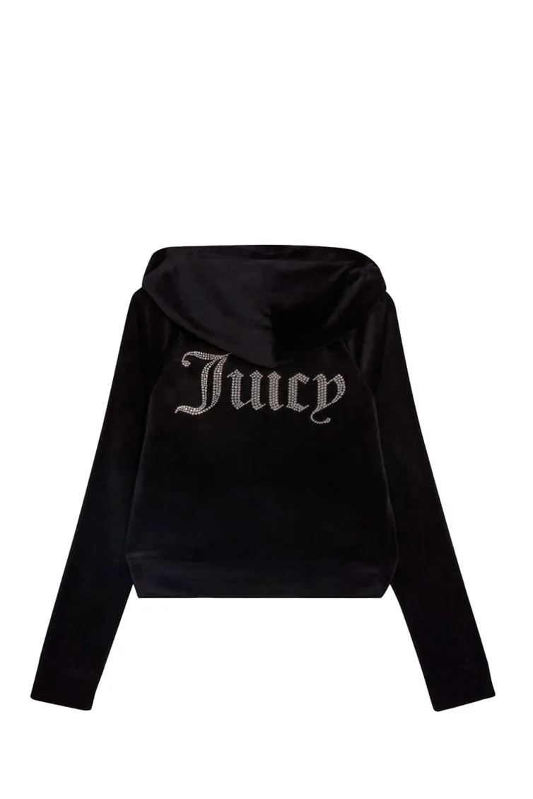 JUICY COUTURE MADISON HOODIE VIJH70194WPFJ00 BLACK