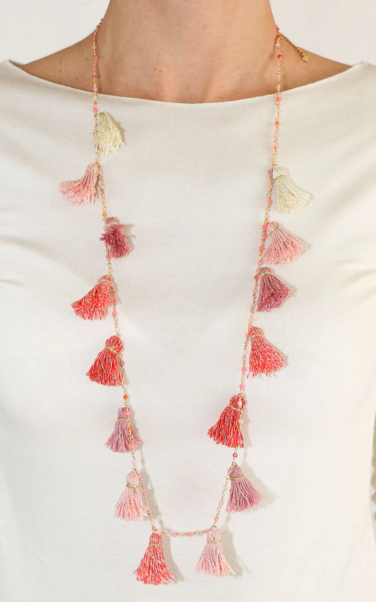 Just – Collana con nappine – Rosa