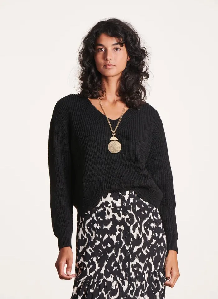  LA FEE MARABOUTEE   Maglione scollo a V | Nero