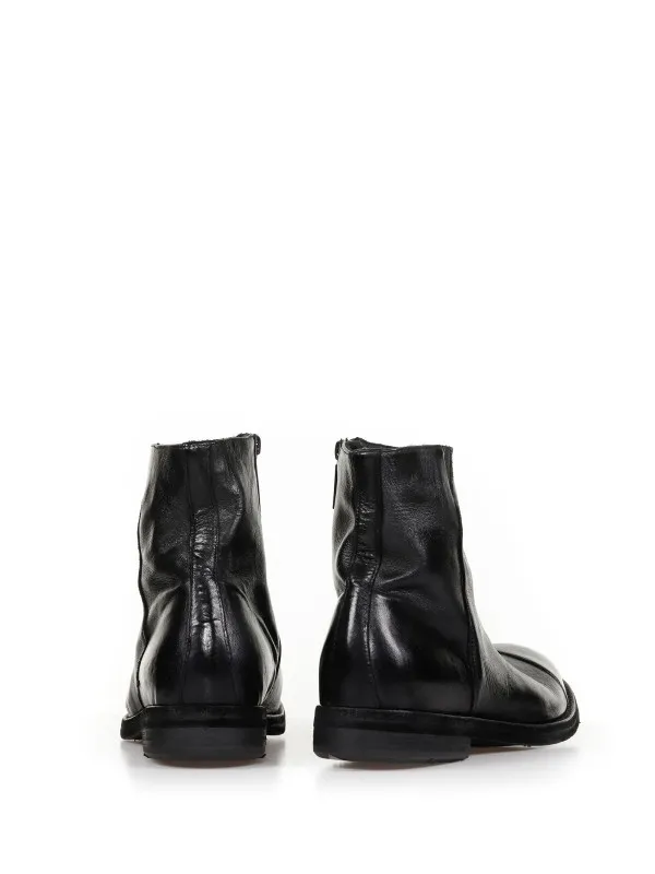 Leather ankle boots