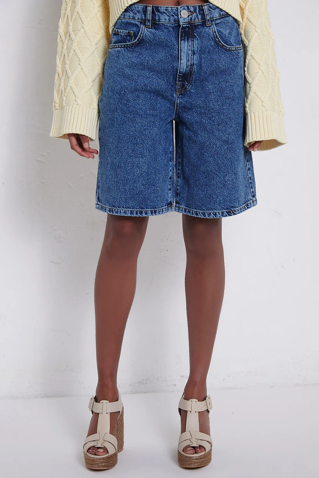 LES COYOTES de Paris Bermuda in denim