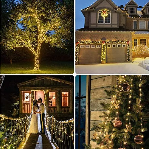 litogo [2 Pacchi] Luci Solari Esterno, 14m 120 LED Catena Luminosa Esterno Filo Luci Led 8 modalità Lucine da Esterno Decorative