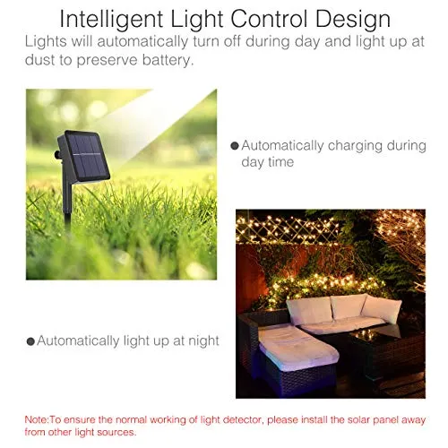 litogo [2 Pacchi] Luci Solari Esterno, 14m 120 LED Catena Luminosa Esterno Filo Luci Led 8 modalità Lucine da Esterno Decorative
