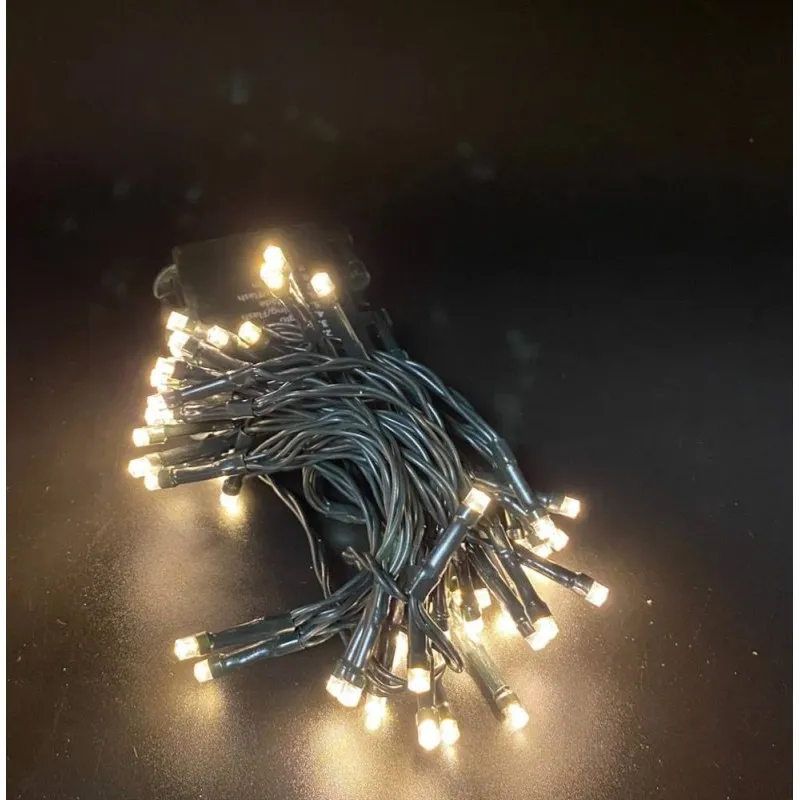 Luci per albero di Natale 48 Led bianco caldo uso esterno interno