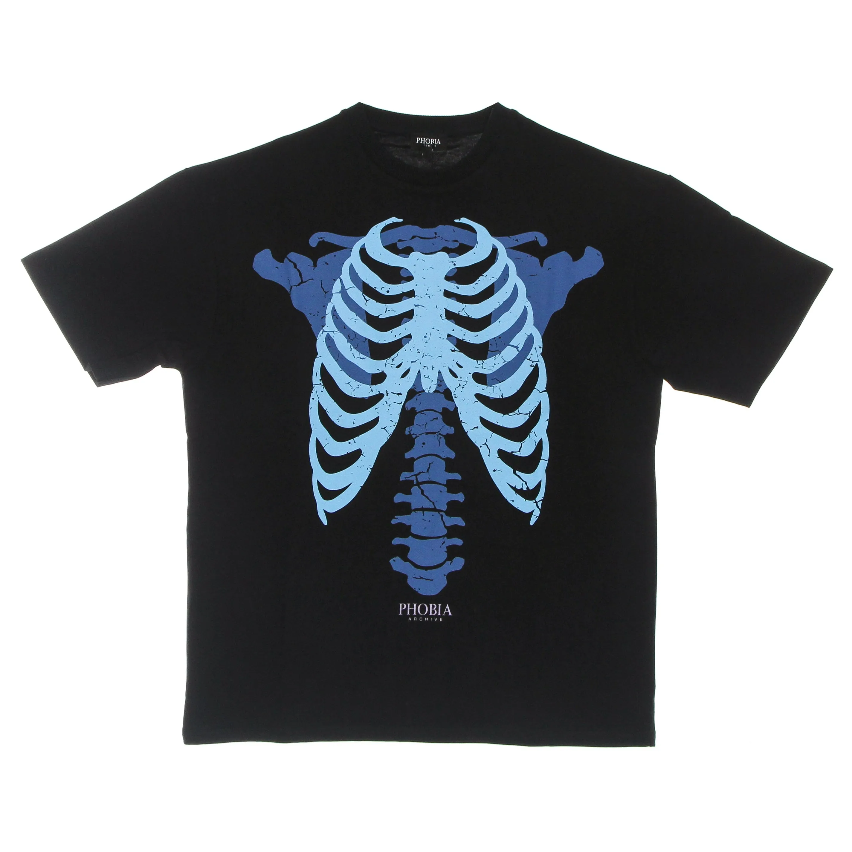 Maglietta Uomo Skeleton Print Tee Black/blue