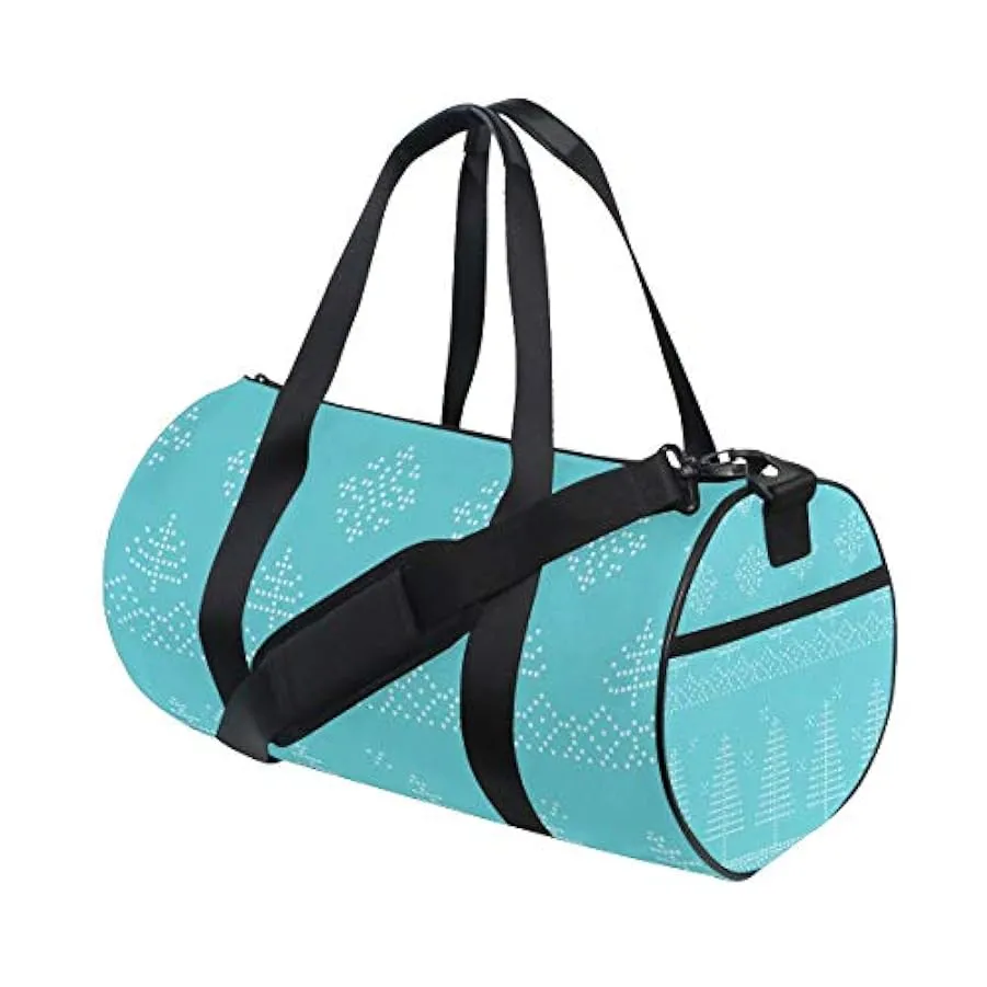 MALPLENA Blu Verde Natale Stile Nordico Drum palestra borsone donne borsa da viaggio 248034450