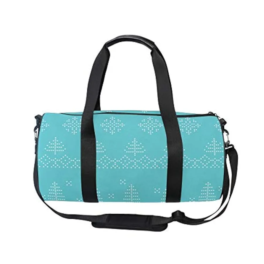 MALPLENA Blu Verde Natale Stile Nordico Drum palestra borsone donne borsa da viaggio 248034450
