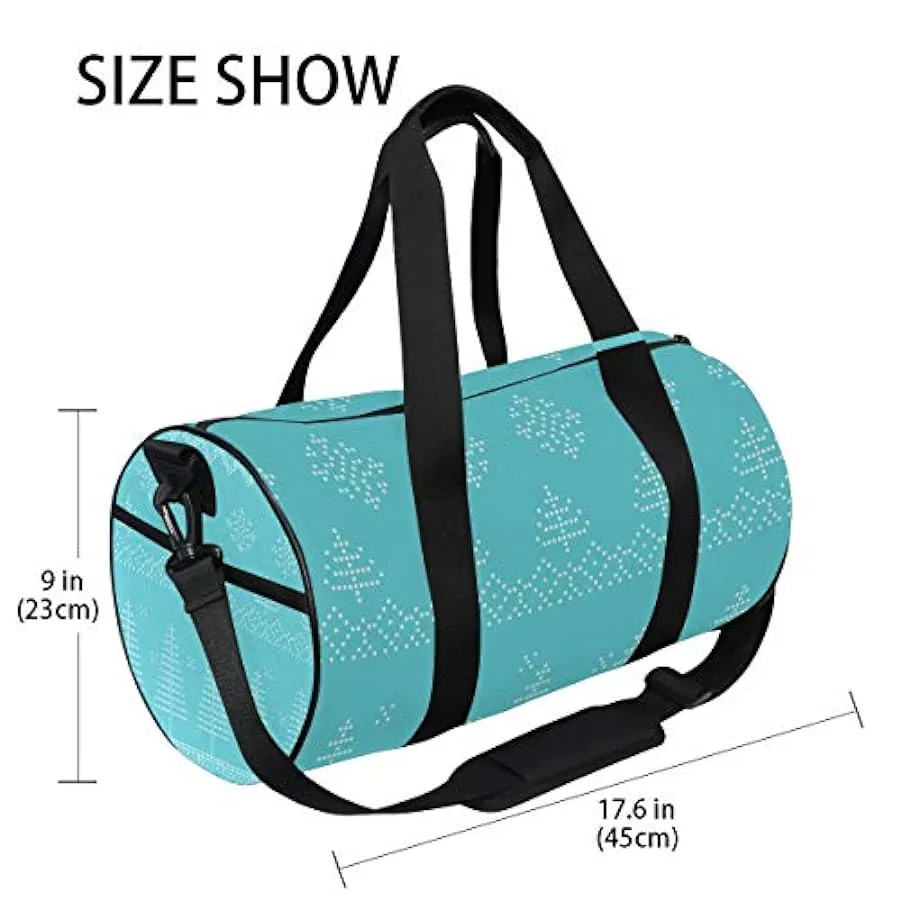 MALPLENA Blu Verde Natale Stile Nordico Drum palestra borsone donne borsa da viaggio 248034450