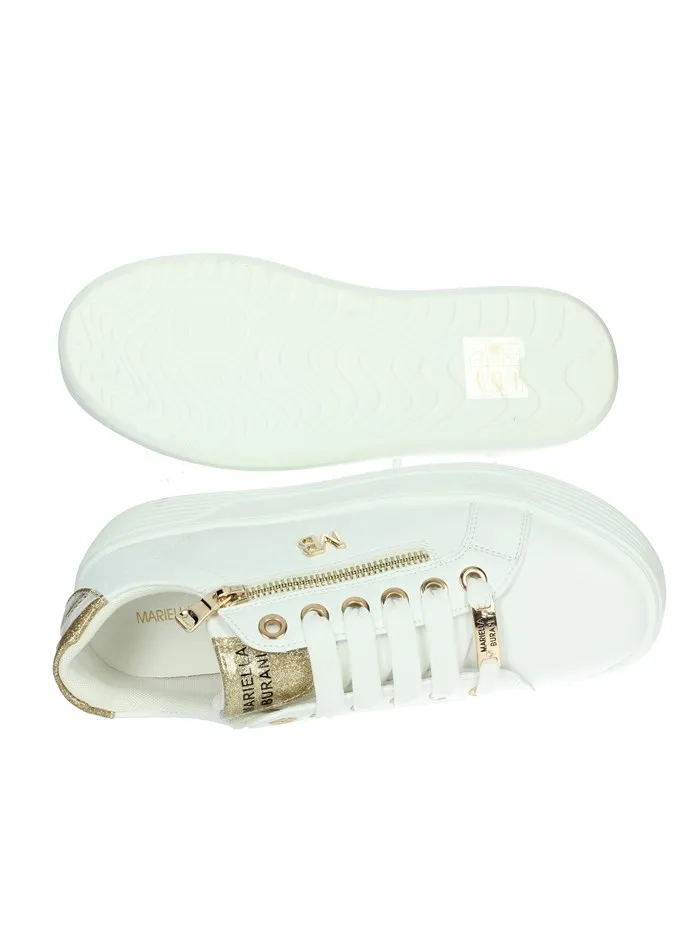 MARIELLA BURANI  SNEAKERS BASSA 50250 BIANCO/ORO