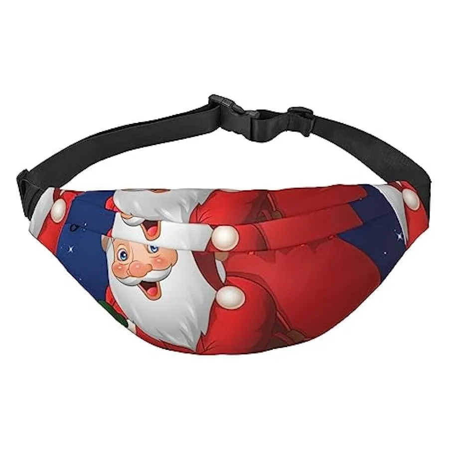 Marsupio unisex con Babbo Natale, impermeabile, leggero, per viaggi, sport, escursionismo, Come nella foto, Taglia unica, Zaino 