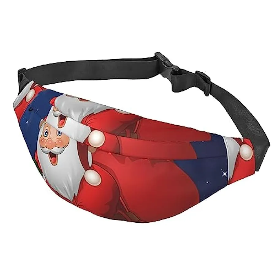 Marsupio unisex con Babbo Natale, impermeabile, leggero, per viaggi, sport, escursionismo, Come nella foto, Taglia unica, Zaino 