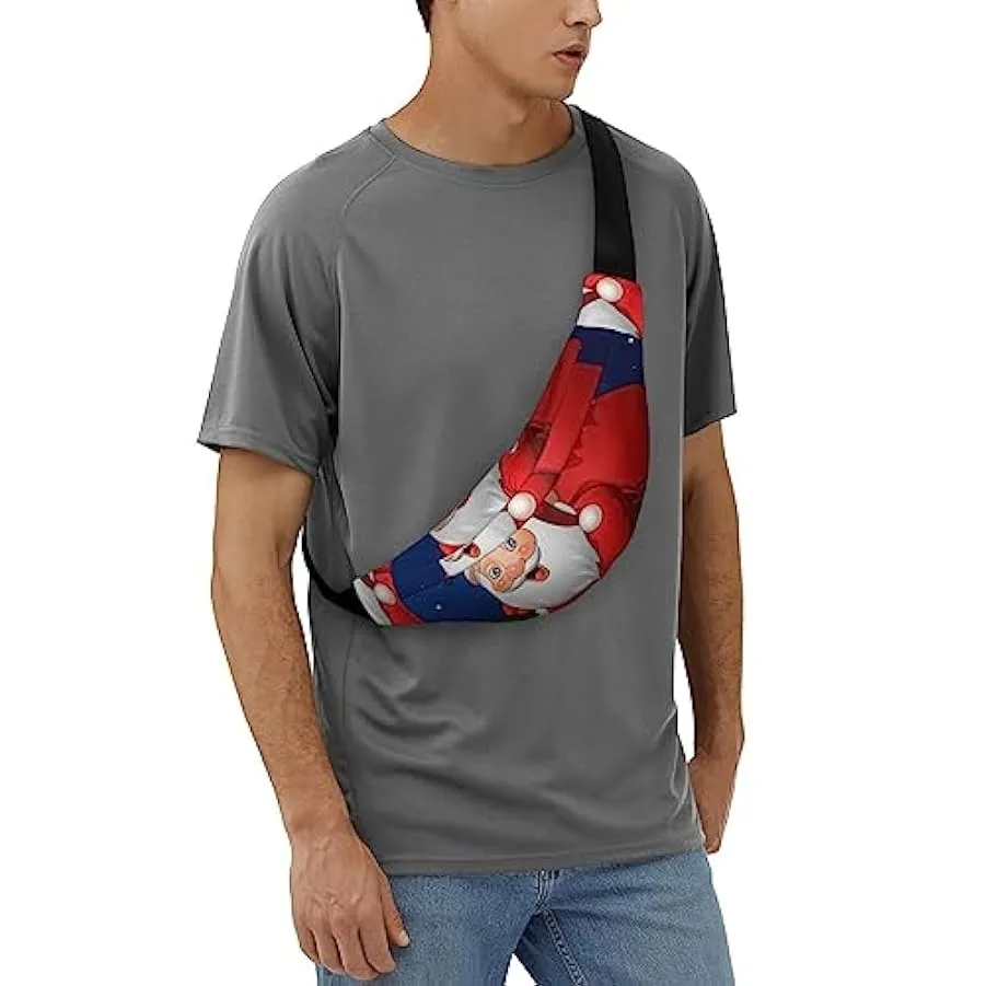 Marsupio unisex con Babbo Natale, impermeabile, leggero, per viaggi, sport, escursionismo, Come nella foto, Taglia unica, Zaino 