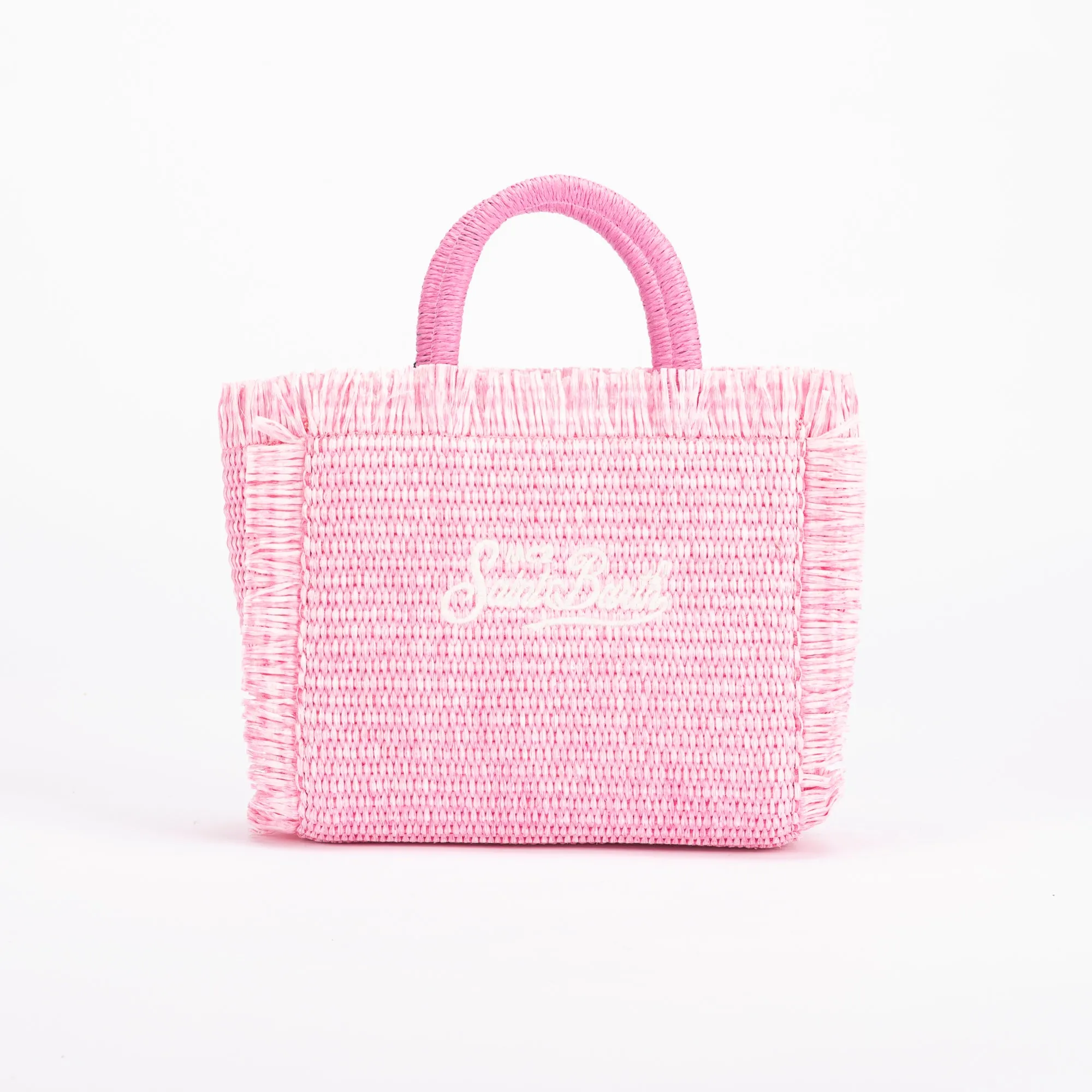 Mc2 Saint Barth borsa vanity mini raffia rosa