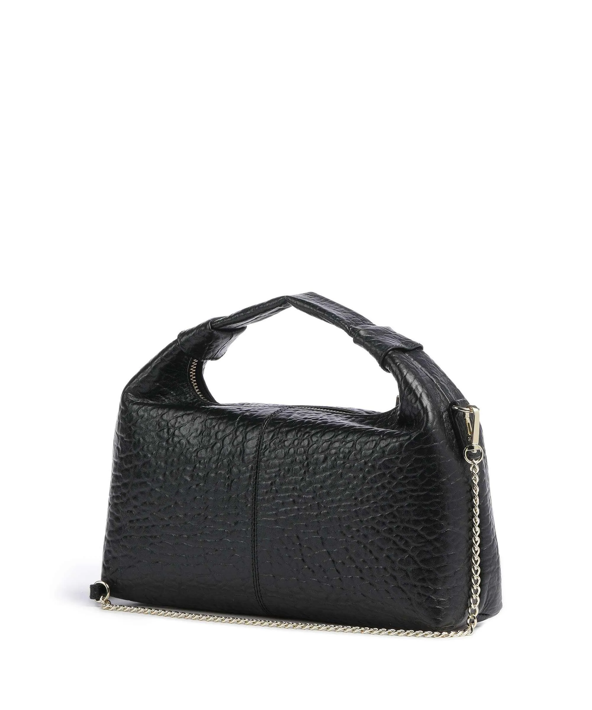  Núnoo New Zealand Dandy Borsa hobo pelle in rilievo nero  