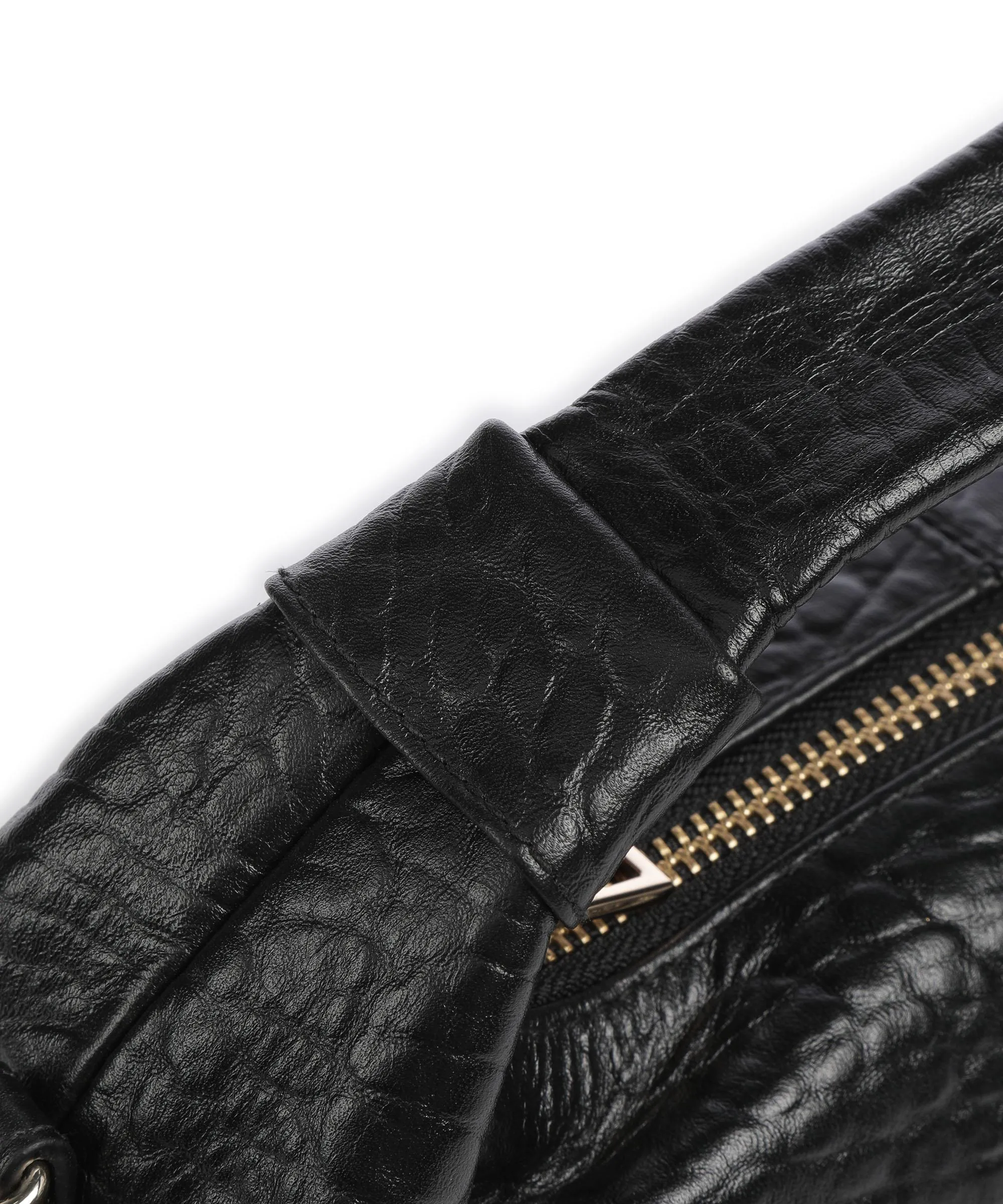  Núnoo New Zealand Dandy Borsa hobo pelle in rilievo nero  