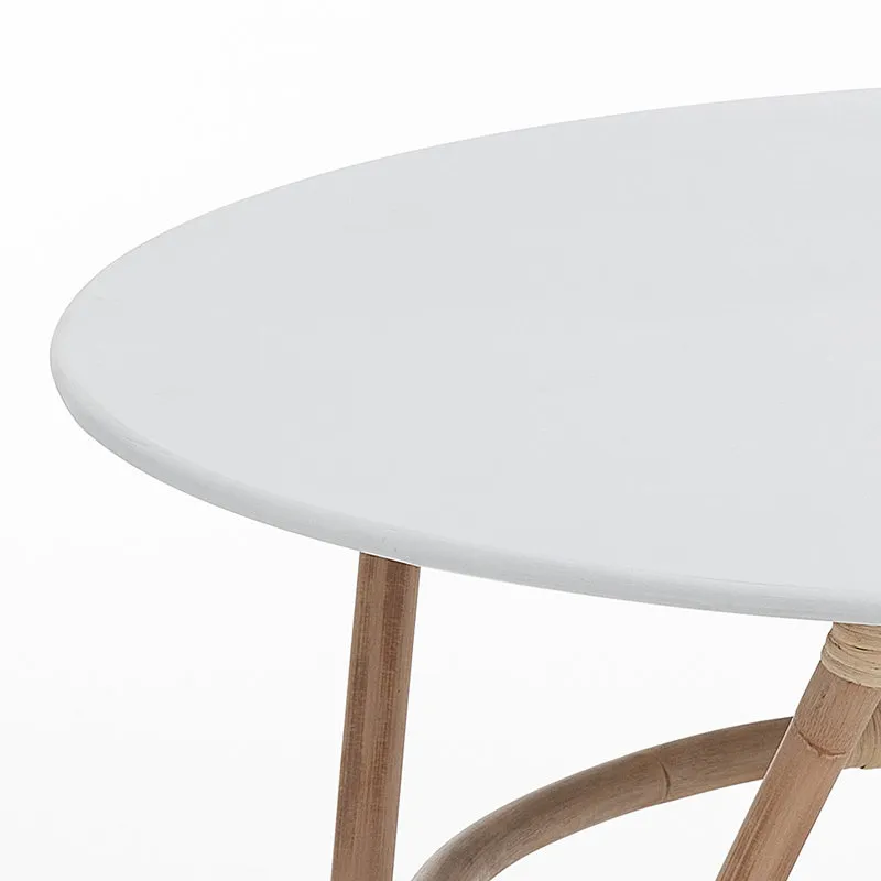OresteLuchetta Tavolino basso KOS, bianco/beige