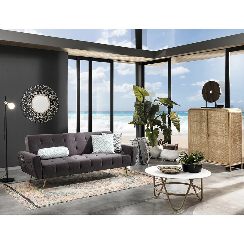 OresteLuchetta Tavolino basso KOS, bianco/beige