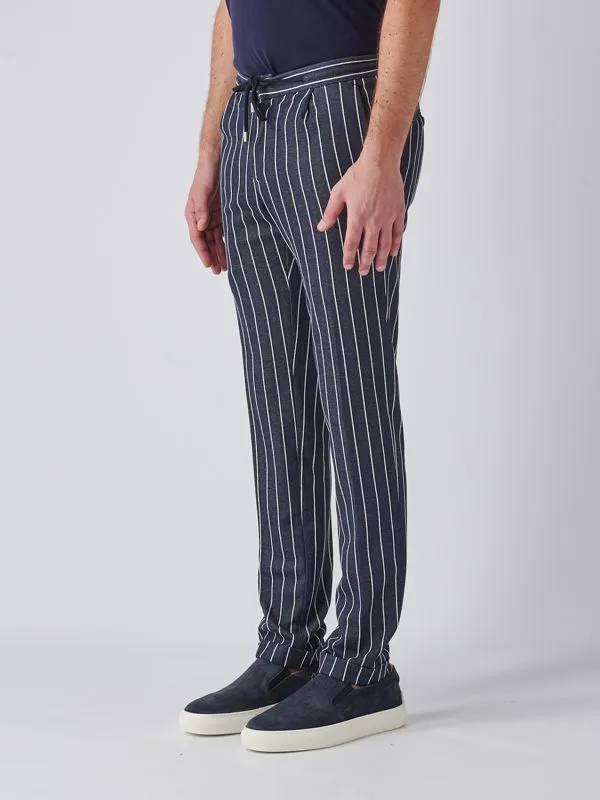 Pantalone uomo L.B.M. 1911 Sport in misto viscosa e cotone Navy
