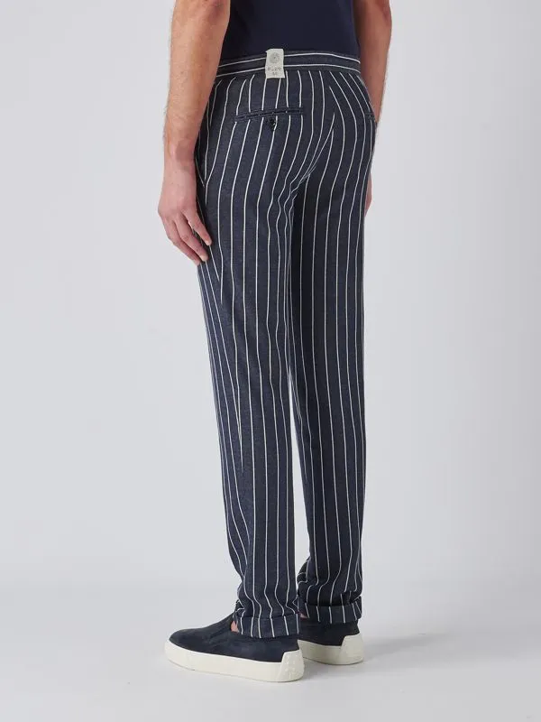 Pantalone uomo L.B.M. 1911 Sport in misto viscosa e cotone Navy