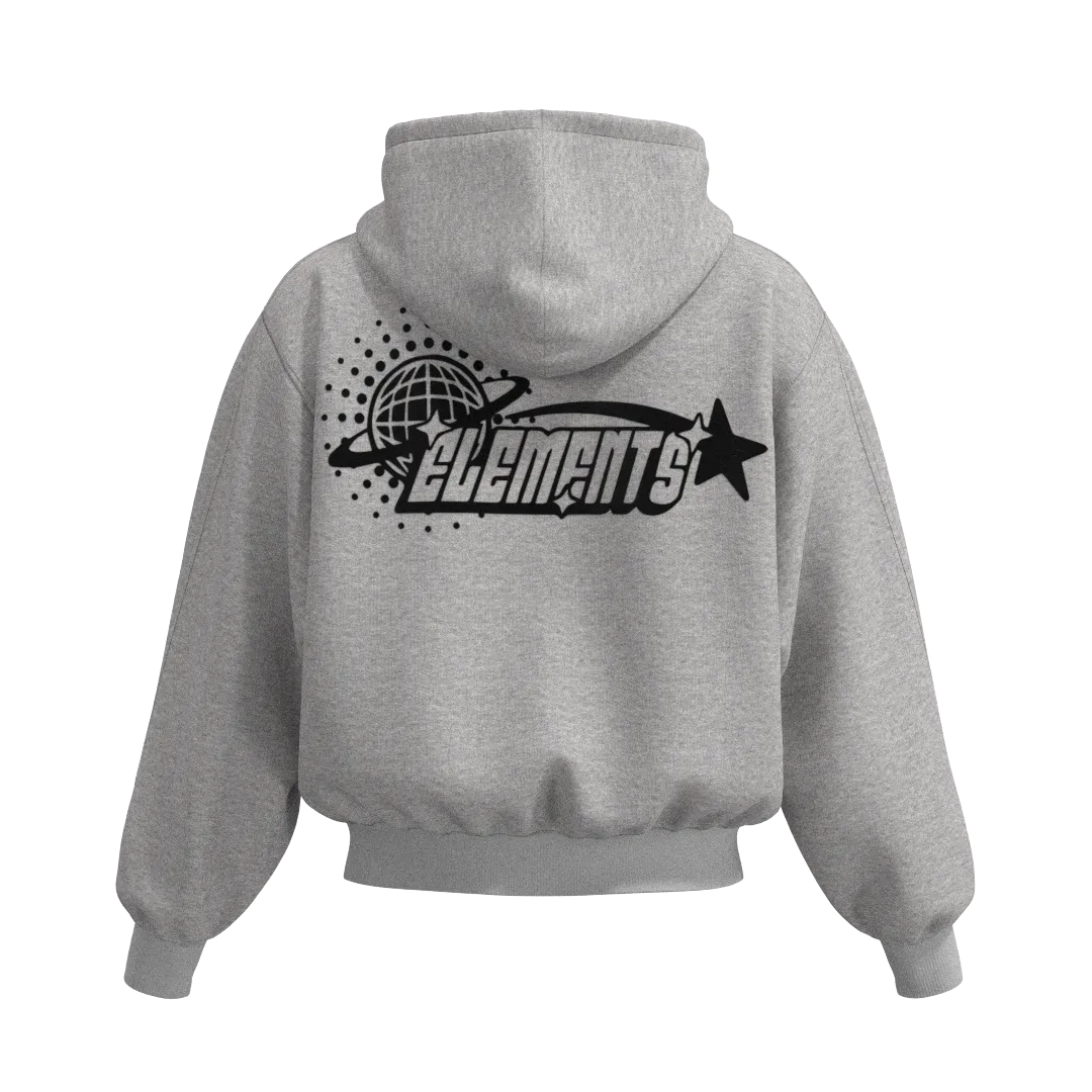 PERFECT HOODIE POLICOT WORLD LINE  SMOKE/BLACK