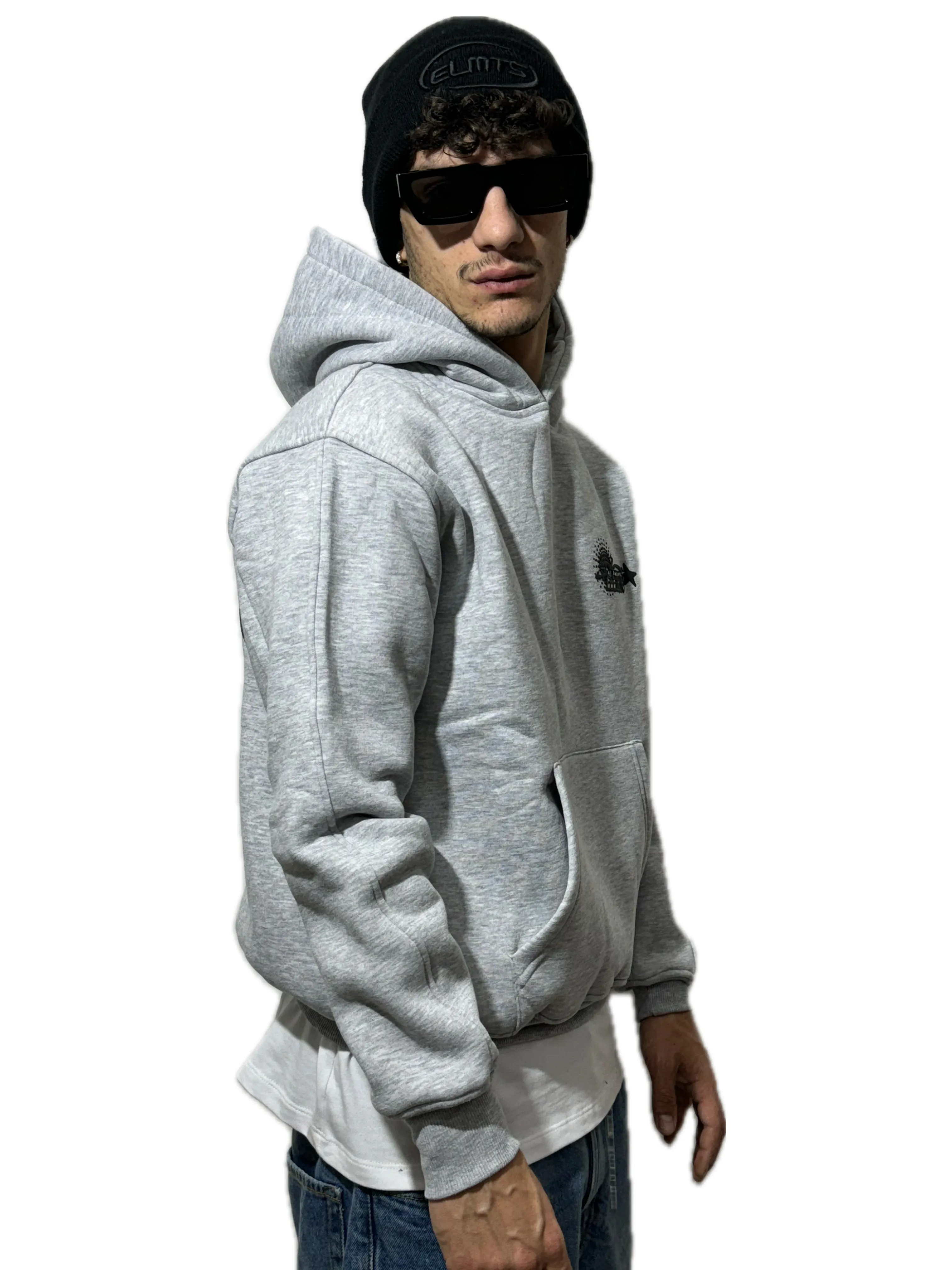PERFECT HOODIE POLICOT WORLD LINE  SMOKE/BLACK