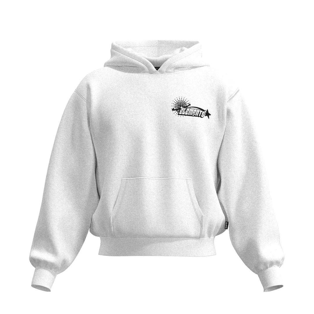 PERFECT HOODIE POLICOT WORLD LINE  WHITE/BLACK