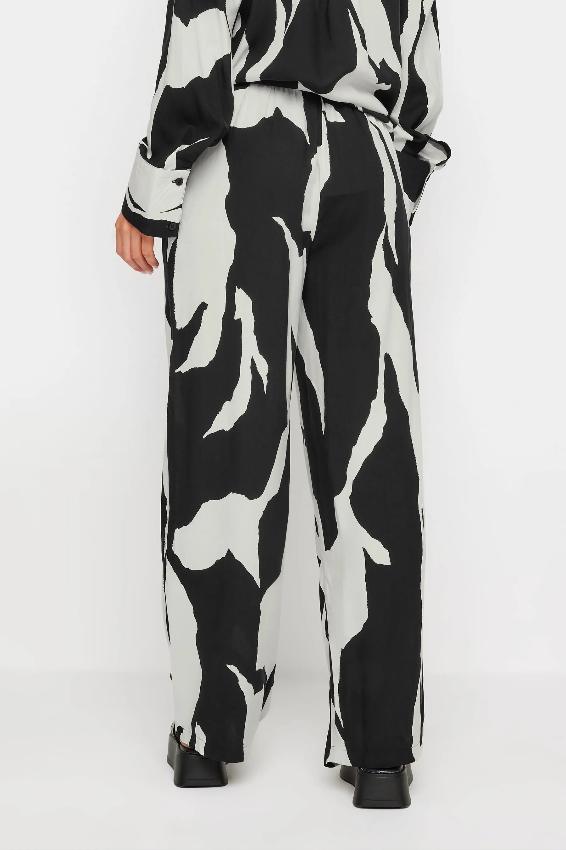 PixieGirl Petite Mono - Abstract Stampa - Pantaloni a fondo ampio