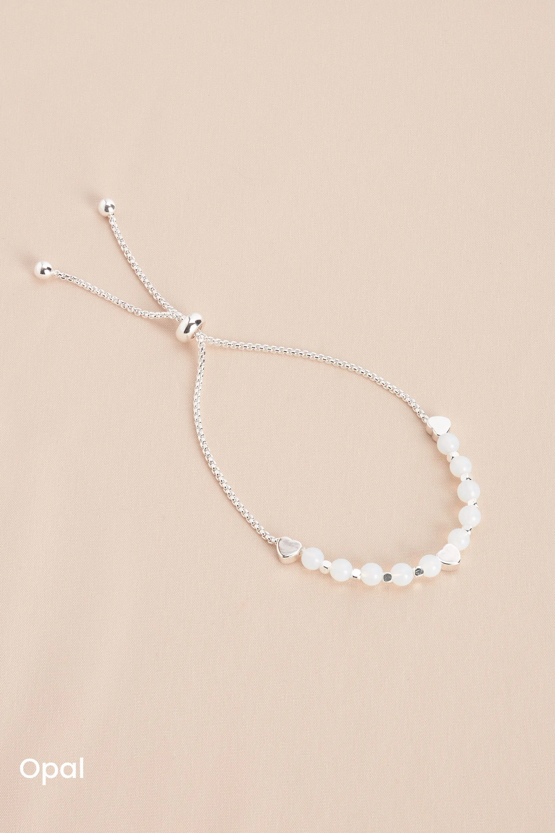 Placcatura oro/argento  - Bracciale elastico in ottone riciclato con Stone semiprezioso